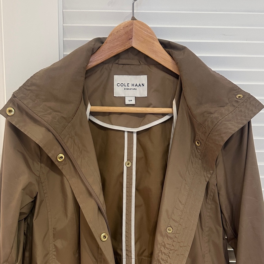 Cole Haan Packable Hooded Trenchcoat